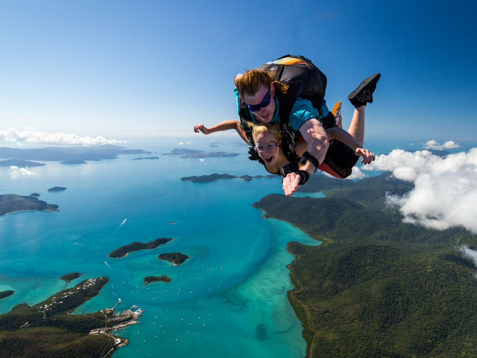 Skydive the Beach and Beyond Airlie Beach Pic 1 - Skydive over the Whitsunday Islands Great Barrier Reef and tropical North Queensland