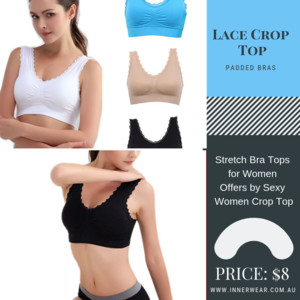 Innerwear Pic 4 - Women Bra Padded Bra Crop Top Stretch Vest New