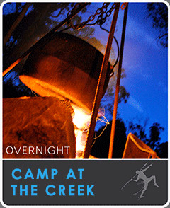 Sticks and Stones Adventures Pic 2 - Camp at the Creek Overnight Base Camp