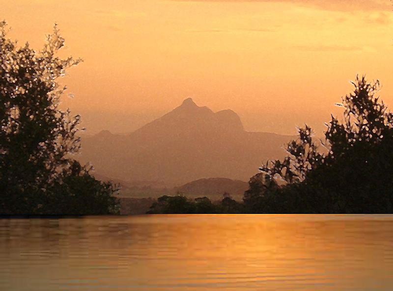 Tumbulgum B And B Pic 2 - Mt Warning across the River from the Balcony