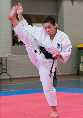 Australasian Karate Te Ashi Kai Shin Pic 2 - Te Ashi Kai Shin Black Belt Sempai Jess competes at a high standard in Dubbo 2012