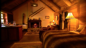 Moonbah Hut Pic 2 - Moonbah River Hut Log Fire