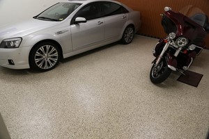 Epoxy Flooring Gold Coast Pic 2 - Cappuccino in Creative Flake