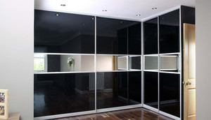 Wardrobe World Pic 3 - Wardrobe Sliding Doors with Divided Glass Panels