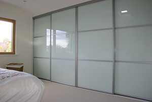 wardrobe-works Pic 3 - Softline Designer White Glass with Bars