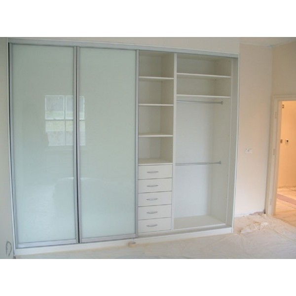 wardrobe-works Pic 1 - SoftlineWhite Glass Doors