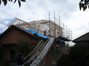 B.M.W Renovations Pic 2 - first floor addition during construction