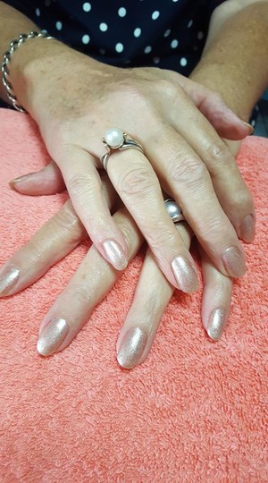 EnhanceINK Beauty Pic 4 - No Way Rose on acrylic dip overlay