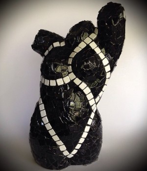 Love and Pieces Mosaics Pic 3 - Black white torso